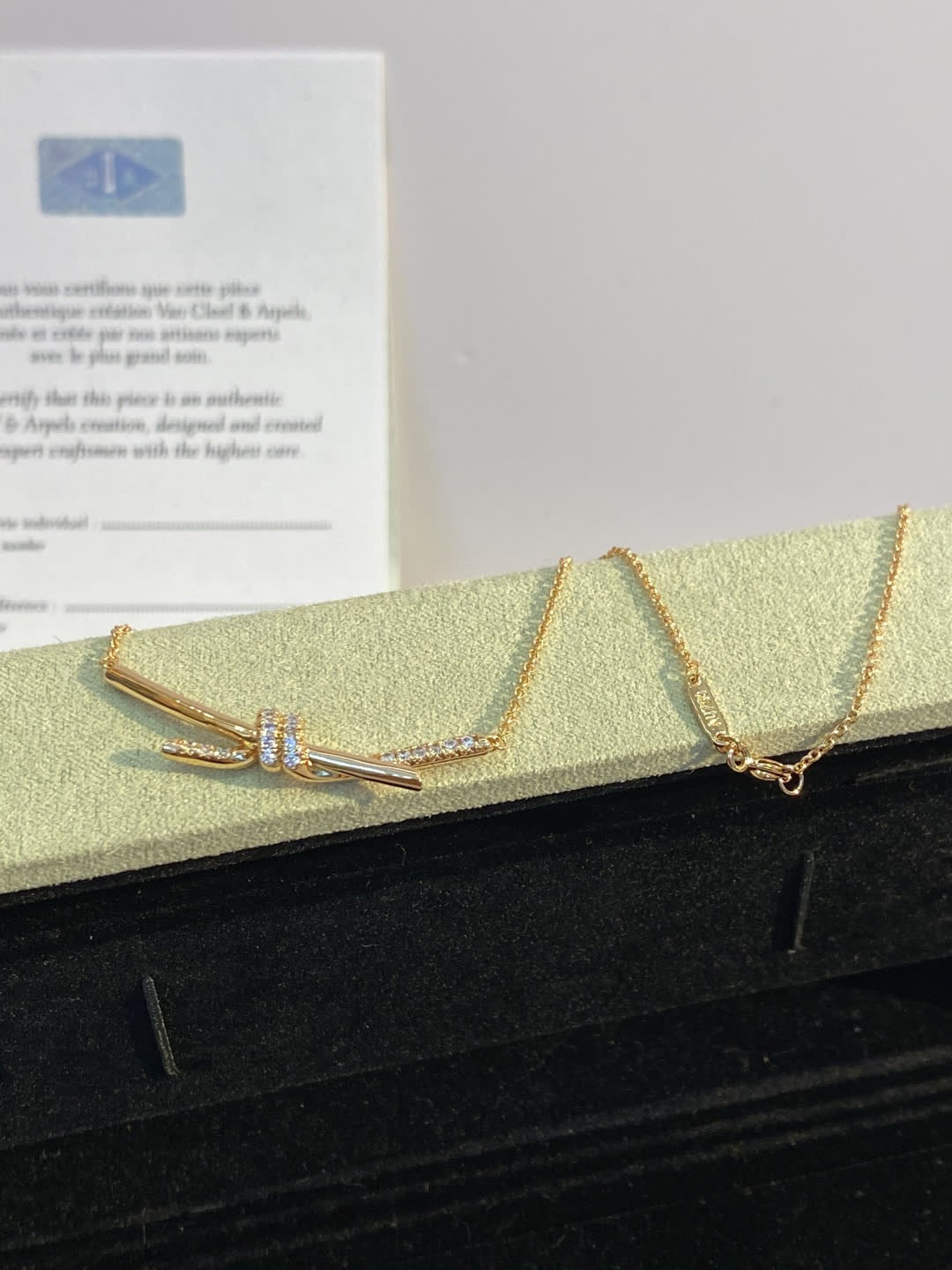 Tiffany & Co. Elsa Peretti® Diamond Bow Bar Necklace